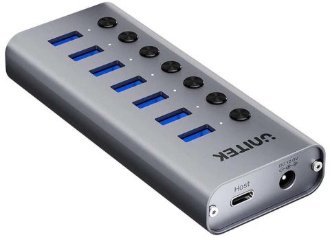 Unitek Hub USB A 3.0 7w1, 5Gbps z przełącznikami portów Unitek Hub USB A 3.0 7w1, 5Gbps z przełącznikami portów