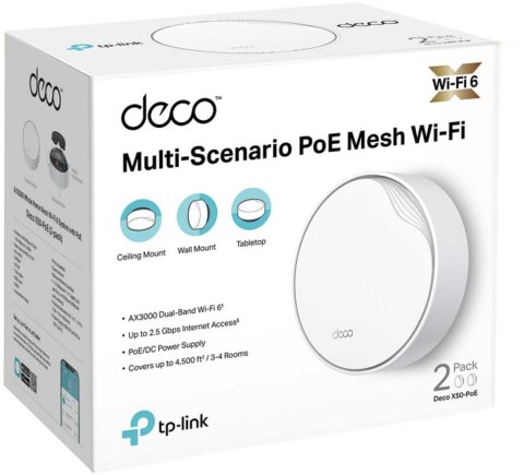 DOMOWY SYSTEM WI-FI MESH TP-LINK DECO X50-POE(2-PACK) DOMOWY SYSTEM WI-FI MESH TP-LINK DECO X50-POE(2-PACK)