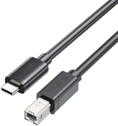 Kabel do drukarki Unitek USB C na USB B 2.0 czarny 5m Kabel do drukarki Unitek USB C na USB B 2.0 czarny 5m
