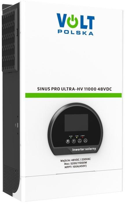 Przetwornica inwerter solarny SinusPro Ultra-HV 11000 48V/230V 5200/11000W 100A MPPT (450V) Przetwornica inwerter solarny SinusPro Ultra-HV 11000 48V/230V 5200/11000W 100A MPPT (450V)