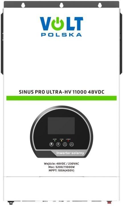 Przetwornica inwerter solarny SinusPro Ultra-HV 11000 48V/230V 5200/11000W 100A MPPT (450V) Przetwornica inwerter solarny SinusPro Ultra-HV 11000 48V/230V 5200/11000W 100A MPPT (450V)