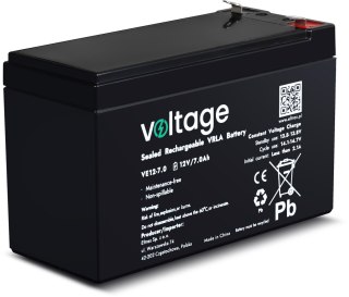 Akumulator AGM Voltage 12V 7Ah VE12-7.0 (Żywotność 6-9 lat)