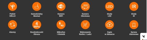 Kamera IP Orllo Z9 ULTRA z panelem solarnym SM6030 PRO Kamera IP Orllo Z9 ULTRA z panelem solarnym SM6030 PRO