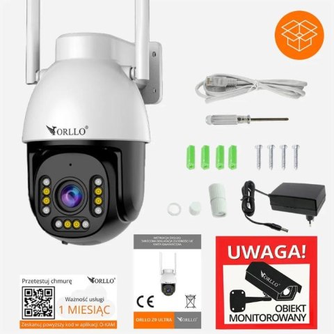 Kamera IP Orllo Z9 ULTRA z panelem solarnym SM6030 PRO Kamera IP Orllo Z9 ULTRA z panelem solarnym SM6030 PRO