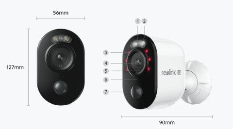 Kamera IP Reolink Argus B350 akumulatorowa 8MPx Wi-Fi Kamera IP Reolink Argus B350 akumulatorowa 8MPx Wi-Fi