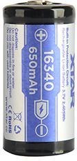 Akumulatorek 16340 / R-CR123 3,7V Xtar 650mAh (1 szt.) z zabezpieczeniem Akumulatorek 16340 / R-CR123 3,7V Xtar 650mAh (1 szt.) z zabezpieczeniem