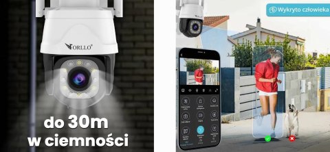 Kamera IP ORLLO Z17 PRO 4K zewnętrzna obrotowa GSM na kartę SIM Kamera IP ORLLO Z17 PRO 4K zewnętrzna obrotowa GSM na kartę SIM