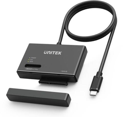 S1232A01-EU Unitek Mostek USB-C na dyski SATA i M.2 MVMe S1232A01-EU Unitek Mostek USB-C na dyski SATA i M.2 MVMe