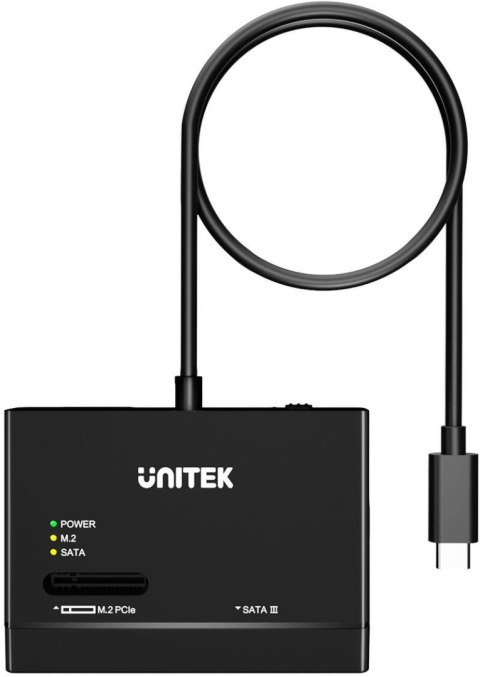 S1232A01-EU Unitek Mostek USB-C na dyski SATA i M.2 MVMe S1232A01-EU Unitek Mostek USB-C na dyski SATA i M.2 MVMe
