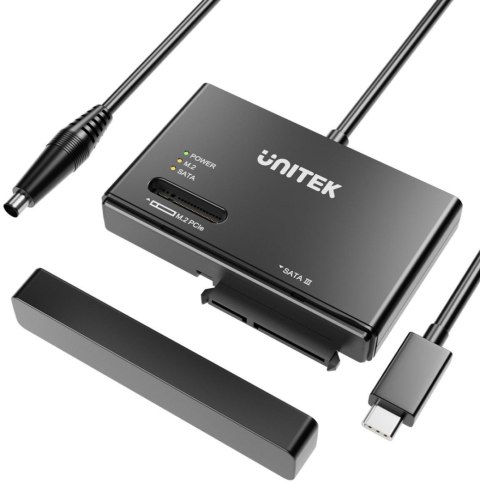 S1232A01-EU Unitek Mostek USB-C na dyski SATA i M.2 MVMe S1232A01-EU Unitek Mostek USB-C na dyski SATA i M.2 MVMe
