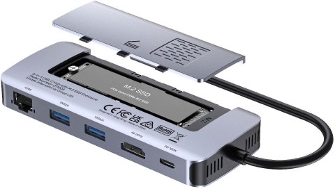 Unitek D1120A01 Aktywny Hub USB-C 10 Gbps, Obudowa na dysk M.2, HDMI Unitek D1120A01 Aktywny Hub USB-C 10 Gbps, Obudowa na dysk M.2, HDMI