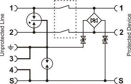 Zabezpieczenie przeciwprzepięciowe do RS-485 EWIMAR SUG-RS485/DIN Zabezpieczenie przeciwprzepięciowe do RS-485 EWIMAR SUG-RS485/DIN
