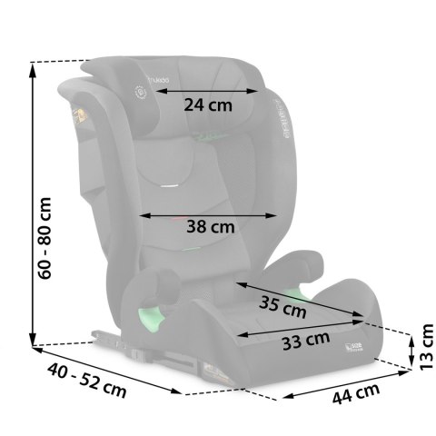 Fotelik samochodowy Nukido Louis Soft czarno-szary 15-36 kg ISOFIX Fotelik samochodowy Nukido Louis Soft czarno-szary 15-36 kg ISOFIX