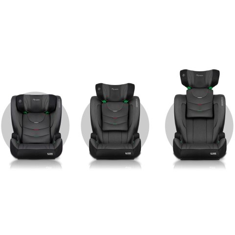 Fotelik samochodowy Nukido Louis Soft czarno-szary 15-36 kg ISOFIX Fotelik samochodowy Nukido Louis Soft czarno-szary 15-36 kg ISOFIX
