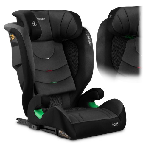 Fotelik samochodowy Nukido Louis Soft czarno-szary 15-36 kg ISOFIX Fotelik samochodowy Nukido Louis Soft czarno-szary 15-36 kg ISOFIX