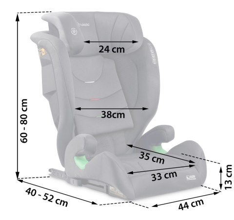 Fotelik samochodowy Nukido Louis Soft szary15-36 kg ISOFIX Fotelik samochodowy Nukido Louis Soft szary15-36 kg ISOFIX