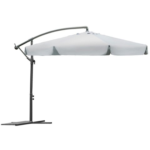 Parasol ogrodowy składany 8 segmentów szary 350cm Parasol ogrodowy składany 8 segmentów szary 350cm