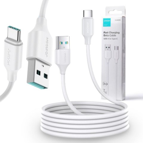 Kabel USB-A / USB-C Joyroom S-UC027A9 200cm 3A w oplocie biały Kabel USB-A / USB-C Joyroom S-UC027A9 200cm 3A w oplocie biały