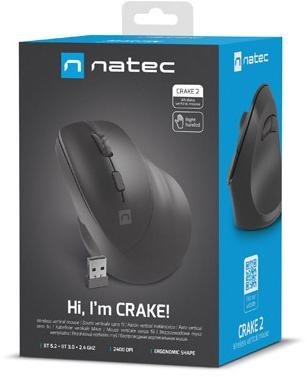 Mysz bezprzewodowa Natec Crake 2 czarny Mysz bezprzewodowa Natec Crake 2 czarny