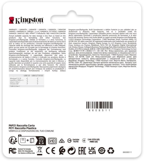 Pendrive Kingston Data Traveler DTSE9G3 128GB USB3.2 Gen1 Pendrive Kingston Data Traveler DTSE9G3 128GB USB3.2 Gen1