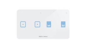 Przewodowy dwupolowy włącznik światła i rolet czarny WSZ-22MP Tech Sterowniki