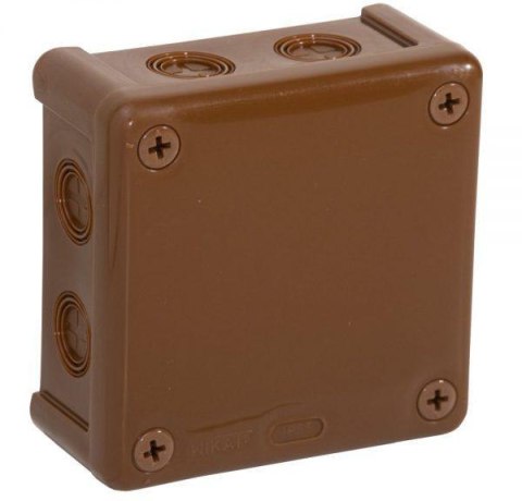 Puszka natynkowa pusta 8 wlotów VIPLAST VP-42 BRĄZOWA IP55 98x98x42mm 042-02 Puszka natynkowa pusta 8 wlotów VIPLAST VP-42 BRĄZOWA IP55 98x98x42mm 042-02