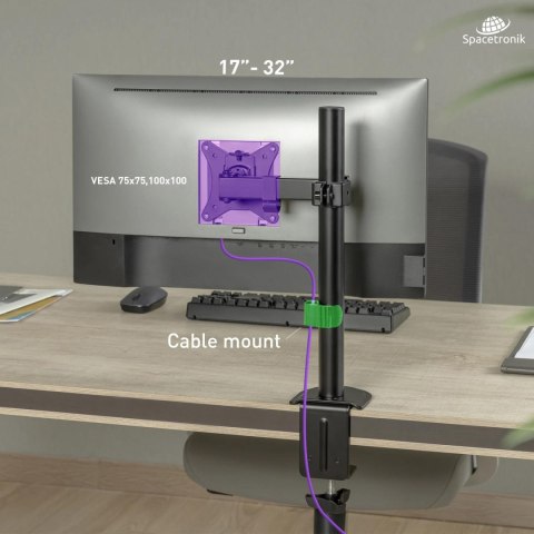Uchwyt biurkowy przegubowy na 1 monitor Spacetronik SPA-111 Uchwyt biurkowy przegubowy na 1 monitor Spacetronik SPA-111