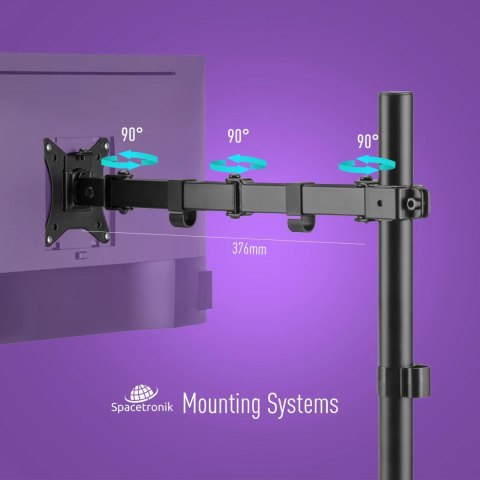 Uchwyt biurkowy przegubowy na 1 monitor Spacetronik SPA-112 Uchwyt biurkowy przegubowy na 1 monitor Spacetronik SPA-112