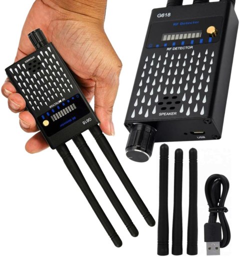 Wykrywacza podsłuchów kamer lokalizatorów Mking Mk618 3 antenowy Wykrywacza podsłuchów kamer lokalizatorów Mking Mk618 3 antenowy