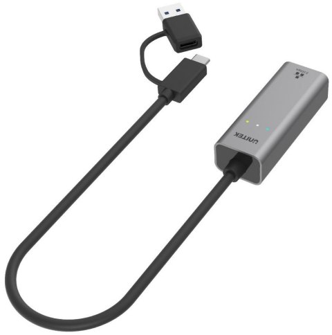 Adapter Unitek U1313C USB-A/C na RJ45 2.5G Ethernet Adapter Unitek U1313C USB-A/C na RJ45 2.5G Ethernet