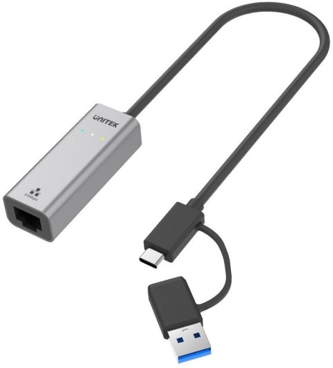 Adapter Unitek U1313C USB-A/C na RJ45 2.5G Ethernet Adapter Unitek U1313C USB-A/C na RJ45 2.5G Ethernet