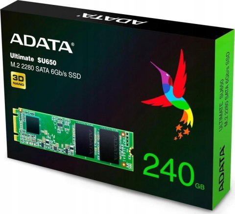 Dysk SSD Adata Ultimate SU650 240GB M.2 TLC 3D 2280 SATA Dysk SSD Adata Ultimate SU650 240GB M.2 TLC 3D 2280 SATA