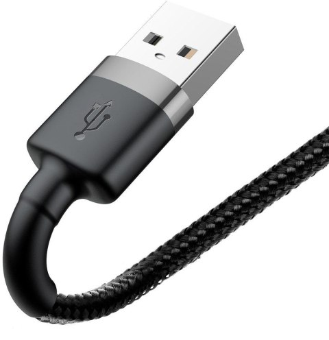 KABEL USB-A / Lightning iPhone Baseus Cafule CALKLF-AG1 50cm Apple 2.4A CZARNO-SZARY W OPLOCIE KABEL USB-A / Lightning iPhone Baseus Cafule CALKLF-AG1 50cm Apple 2.4A CZARNO-SZARY W OPLOCIE