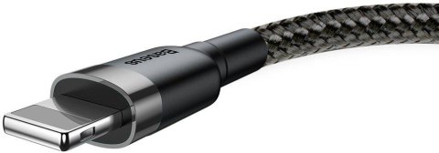 KABEL USB-A / Lightning iPhone Baseus Cafule CALKLF-AG1 50cm Apple 2.4A CZARNO-SZARY W OPLOCIE KABEL USB-A / Lightning iPhone Baseus Cafule CALKLF-AG1 50cm Apple 2.4A CZARNO-SZARY W OPLOCIE