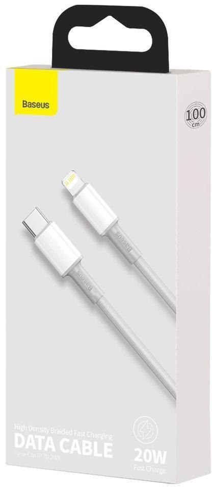 KABEL USB-C / Lightning iPhone Baseus Cafule CATLGD-02 1m 20W PD Quick Charging BIAŁY W OPLOCIE KABEL USB-C / Lightning iPhone Baseus Cafule CATLGD-02 1m 20W PD Quick Charging BIAŁY W OPLOCIE