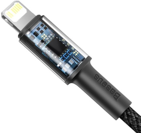 KABEL USB-C / Lightning iPhone Baseus Cafule CATLGD-A01 2m 20W PD Quick Charging CZARNY W OPLOCIE KABEL USB-C / Lightning iPhone Baseus Cafule CATLGD-A01 2m 20W PD Quick Charging CZARNY W OPLOCIE