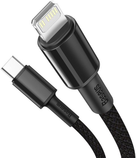 KABEL USB-C / Lightning iPhone Baseus Cafule CATLGD-A01 2m 20W PD Quick Charging CZARNY W OPLOCIE KABEL USB-C / Lightning iPhone Baseus Cafule CATLGD-A01 2m 20W PD Quick Charging CZARNY W OPLOCIE