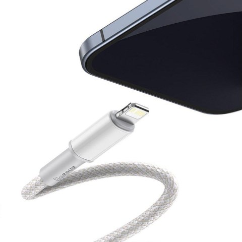 KABEL USB-C / Lightning iPhone Baseus Cafule CATLGD-A02 2m 20W PD Quick Charging BIAŁY W OPLOCIE KABEL USB-C / Lightning iPhone Baseus Cafule CATLGD-A02 2m 20W PD Quick Charging BIAŁY W OPLOCIE