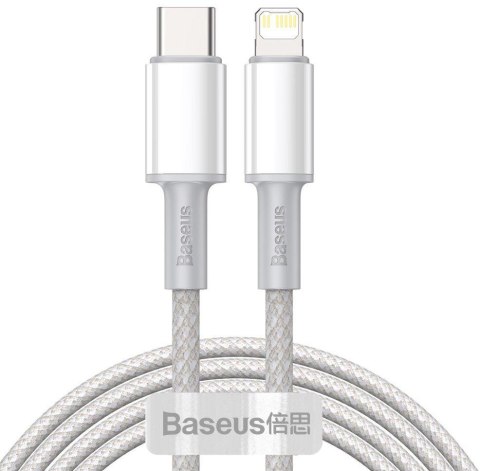 KABEL USB-C / Lightning iPhone Baseus Cafule CATLGD-A02 2m 20W PD Quick Charging BIAŁY W OPLOCIE KABEL USB-C / Lightning iPhone Baseus Cafule CATLGD-A02 2m 20W PD Quick Charging BIAŁY W OPLOCIE