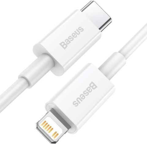 KABEL USB-C / Lightning iPhone Baseus Superior CATLYS-A02 1m 20W PD Quick Charging BIAŁY PREMIUM KABEL USB-C / Lightning iPhone Baseus Superior CATLYS-A02 1m 20W PD Quick Charging BIAŁY PREMIUM