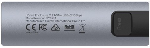 Obudowa dysku Unitek S1230A M.2 NVMe/SATA 10Gbps Obudowa dysku Unitek S1230A M.2 NVMe/SATA 10Gbps