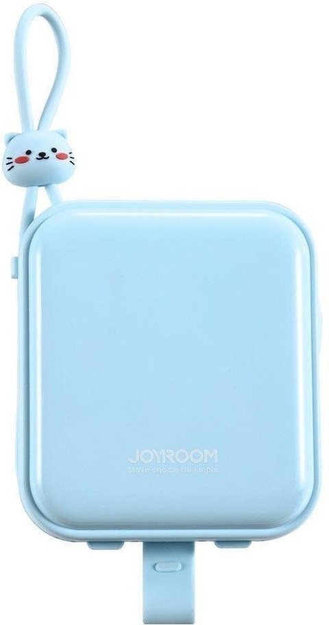 Powerbank Joyroom Cutie Series JR-L008 10000mAh 22.5W PD QC z kablami 1x USB-A 1x USB-C niebieski Powerbank Joyroom Cutie Series JR-L008 10000mAh 22.5W PD QC z kablami 1x USB-A 1x USB-C niebieski