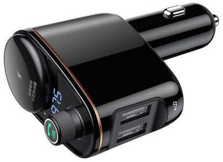TRANSMITER FM ŁADOWARKA SAMOCHODOWA Baseus Enjoy S-06 3.4A 2x USB-A BT 4.2 TRANSMITER FM ŁADOWARKA SAMOCHODOWA Baseus Enjoy S-06 3.4A 2x USB-A BT 4.2