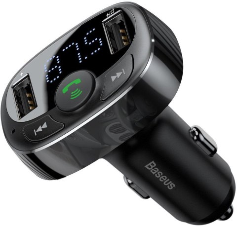 TRANSMITER FM ŁADOWARKA SAMOCHODOWA Baseus Enjoy S-09A 3.4A 2x USB-A microSD BT 4.2 TRANSMITER FM ŁADOWARKA SAMOCHODOWA Baseus Enjoy S-09A 3.4A 2x USB-A microSD BT 4.2