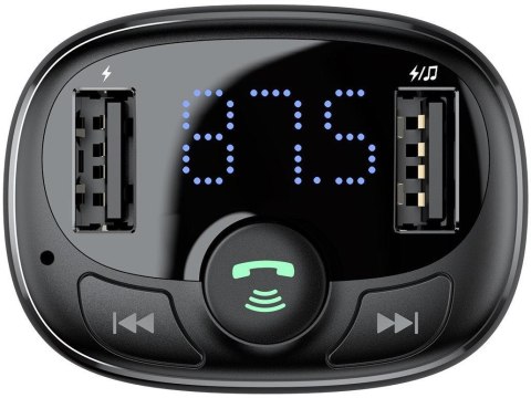 TRANSMITER FM ŁADOWARKA SAMOCHODOWA Baseus Enjoy S-09A 3.4A 2x USB-A microSD BT 4.2 TRANSMITER FM ŁADOWARKA SAMOCHODOWA Baseus Enjoy S-09A 3.4A 2x USB-A microSD BT 4.2