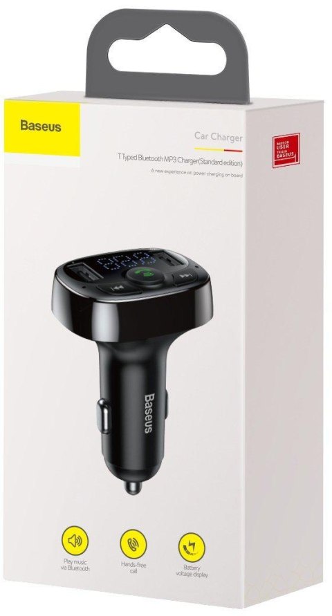 TRANSMITER FM ŁADOWARKA SAMOCHODOWA Baseus Enjoy S-09A 3.4A 2x USB-A microSD BT 4.2 TRANSMITER FM ŁADOWARKA SAMOCHODOWA Baseus Enjoy S-09A 3.4A 2x USB-A microSD BT 4.2