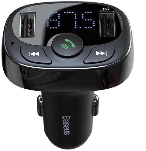 TRANSMITER FM ŁADOWARKA SAMOCHODOWA Baseus Enjoy S-09A 3.4A 2x USB-A microSD BT 4.2 TRANSMITER FM ŁADOWARKA SAMOCHODOWA Baseus Enjoy S-09A 3.4A 2x USB-A microSD BT 4.2