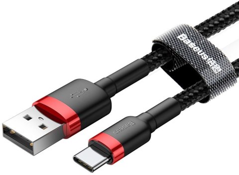 KABEL USB-A / USB-C Baseus Cafule CATKLF-B91 100cm 3A QC 3.0 CZARNO-CZERWONY W OPLOCIE KABEL USB-A / USB-C Baseus Cafule CATKLF-B91 100cm 3A QC 3.0 CZARNO-CZERWONY W OPLOCIE