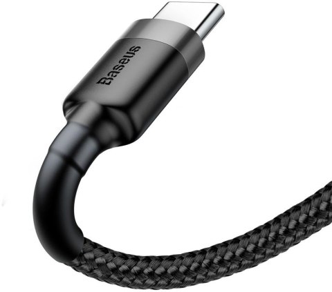 KABEL USB-A / USB-C Baseus Cafule CATKLF-BG1 100cm 3A QC 3.0 CZARNO-SZARY W NYLONOWYM OPLOCIE KABEL USB-A / USB-C Baseus Cafule CATKLF-BG1 100cm 3A QC 3.0 CZARNO-SZARY W NYLONOWYM OPLOCIE