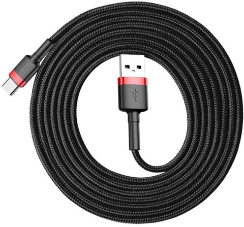 KABEL USB-A / USB-C Baseus Cafule CATKLF-C91 200cm 2A QC 3.0 CZARNO-CZERWONY W OPLOCIE KABEL USB-A / USB-C Baseus Cafule CATKLF-C91 200cm 2A QC 3.0 CZARNO-CZERWONY W OPLOCIE